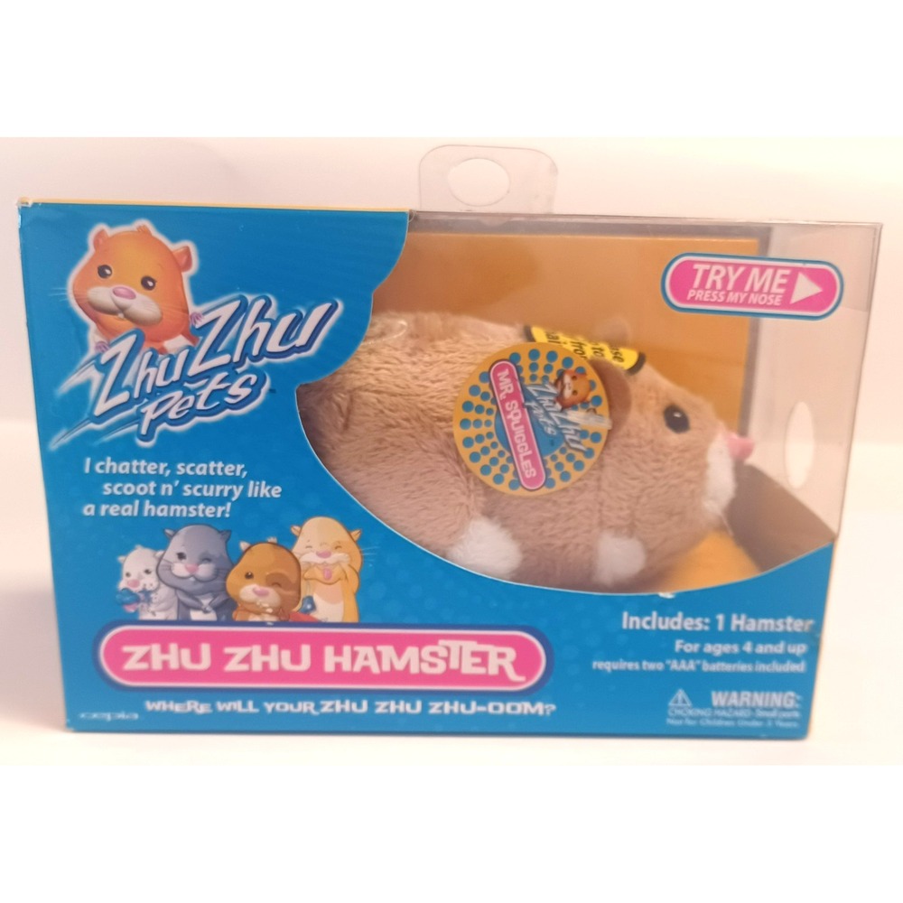 Zhu Zhu Pets Mr Squiggles Tan Hamster 2008 Cepia Toy 86651 New Sealed NIB